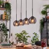 Koyoto hanging light, globe light, pendant light Ecru, black, 4-light sources