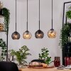 Koyoto hanging light, globe light, pendant light Ecru, black, 4-light sources