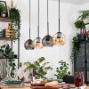 Koyoto hanging light, globe light, pendant light Ecru, black, 4-light sources