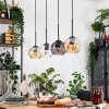 Koyoto hanging light, globe light, pendant light Ecru, black, 4-light sources
