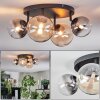 Chehalis ceiling light, globe light Amber, clear, Smoke-coloured, 4-light sources