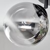 Chehalis ceiling light, globe light Amber, clear, Smoke-coloured, 4-light sources