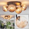 Chehalis ceiling light, globe light Amber, 4-light sources