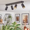Foren ceiling light, ceiling spotlight LED black, 4-light sources, Colour changer