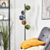 Koyoto globe light, floor lamp blue, chrome, gold, green, Smoke-coloured, 5-light sources