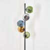 Koyoto globe light, floor lamp blue, chrome, gold, green, Smoke-coloured, 5-light sources