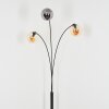 Koyoto globe light, floor lamp Amber, Smoke-coloured, 3-light sources