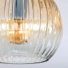 Ripoll ceiling light, globe light gold, black, 3-light sources