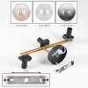 Koyoto ceiling light, globe light gold, black, 3-light sources