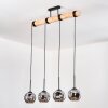 Ripoll hanging light, globe light, pendant light Ecru, black, 4-light sources