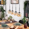 Ripoll hanging light, globe light, pendant light Ecru, black, 4-light sources