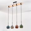 Ripoll hanging light, globe light, pendant light Ecru, black, 4-light sources