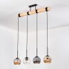 Ripoll hanging light, globe light, pendant light Ecru, black, 4-light sources