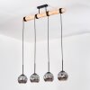 Ripoll hanging light, globe light, pendant light Ecru, black, 4-light sources