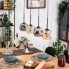 Ripoll hanging light, globe light, pendant light Ecru, black, 4-light sources