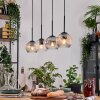 Ripoll hanging light, globe light, pendant light Ecru, black, 4-light sources