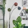 Koyoto globe light, floor lamp blue, green, coppery, 3-light sources