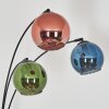 Koyoto globe light, floor lamp blue, green, coppery, 3-light sources