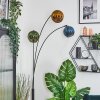 Koyoto globe light, floor lamp blue, gold, green, 3-light sources