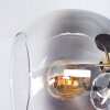 Koyoto ceiling light, globe light gold, black, 3-light sources