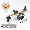 Ripoll ceiling light, globe light gold, black, 3-light sources