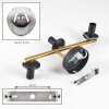 Ripoll ceiling light, globe light gold, black, 3-light sources