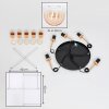 Koyoto hanging light, globe light, pendant light gold, black, 5-light sources