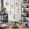 Koyoto hanging light, globe light, pendant light gold, black, 5-light sources