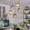 Koyoto hanging light, globe light, pendant light gold, black, 5-light sources