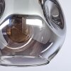 Ripoll ceiling light, globe light gold, black, 3-light sources