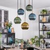 Koyoto hanging light, globe light, pendant light gold, black, 5-light sources