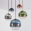 Koyoto hanging light, globe light, pendant light gold, black, 5-light sources