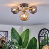 Chehalis ceiling light, globe light gold, black, 3-light sources