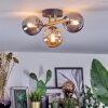 Chehalis ceiling light, globe light gold, black, 3-light sources