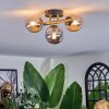 Chehalis ceiling light, globe light gold, black, 3-light sources