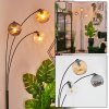 Ripoll globe light, floor lamp Amber, clear, Smoke-coloured, 3-light sources