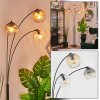 Ripoll globe light, floor lamp Amber, clear, Smoke-coloured, 3-light sources