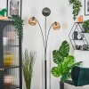 Ripoll globe light, floor lamp Amber, Smoke-coloured, 3-light sources