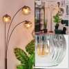 Ripoll globe light, floor lamp clear, Smoke-coloured, 3-light sources
