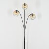 Ripoll globe light, floor lamp Amber, clear, 3-light sources
