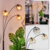 Ripoll globe light, floor lamp Amber, clear, Smoke-coloured, 3-light sources