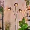 Koyoto globe light, floor lamp clear, Smoke-coloured, 3-light sources
