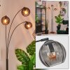 Koyoto globe light, floor lamp Smoke-coloured, 3-light sources