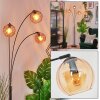 Koyoto globe light, floor lamp Amber, 3-light sources
