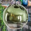 Koyoto hanging light, globe light, pendant light blue, chrome, green, clear, coppery, Smoke-coloured, 5-light sources