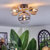 Chehalis ceiling light, globe light gold, black, 3-light sources
