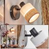 Fallhagen wall light, wall spotlight black, 1-light source