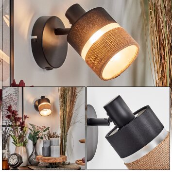 Fallhagen wall light, wall spotlight black, 1-light source