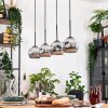 Ripoll hanging light, globe light, pendant light Ecru, black, 4-light sources