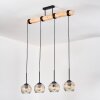 Koyoto hanging light, globe light, pendant light Ecru, black, 4-light sources